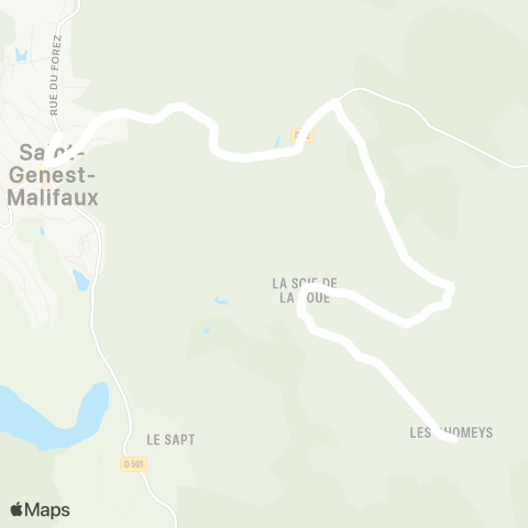 ARA Cars Région Loire St-Genest-M. - St-Genest-M. map