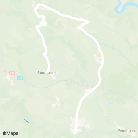 ARA Cars Région Loire Souternon - St-Germain-Laval map