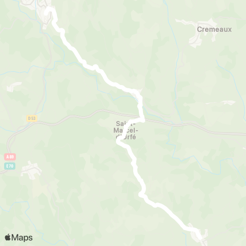ARA Cars Région Loire St-Martin-la-Sauv. - St-Just-Ch. map