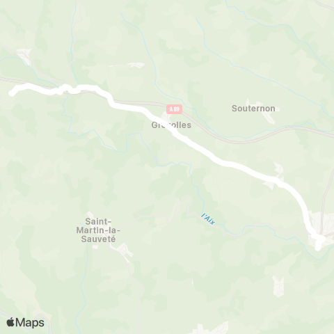 ARA Cars Région Loire St Germain l-St Marcel d'Urfé map