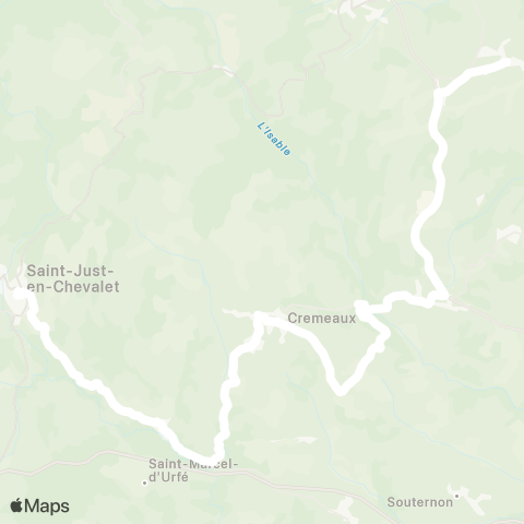 ARA Cars Région Loire St-Jean-St-McE - St-Just-Ch map