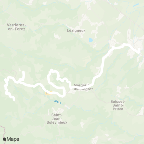 ARA Cars Région Loire Gumières - St Romain le Puy map