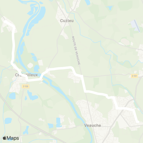 ARA Cars Région Loire Unias - Veauche map