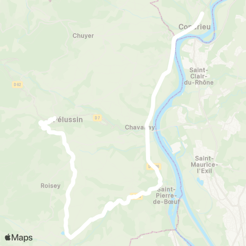 ARA Cars Région Loire Pélussin - Condrieu map