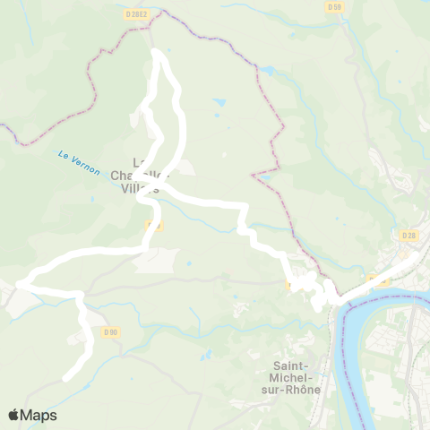 ARA Cars Région Loire Chuyer - Condrieu map