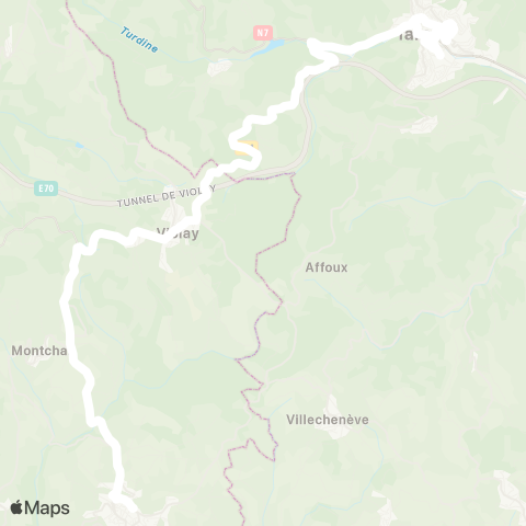 ARA Cars Région Loire Panissières - Tarare map