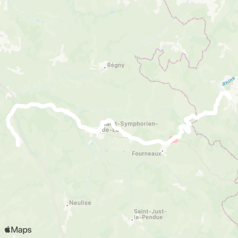 ARA Cars Région Loire Vendranges - Amplepuis map