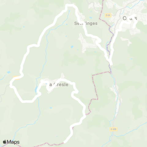 ARA Cars Région Loire La Gresle - Cours-la-Ville map