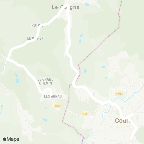 ARA Cars Région Loire Sevelinges - Cours-la-Ville map