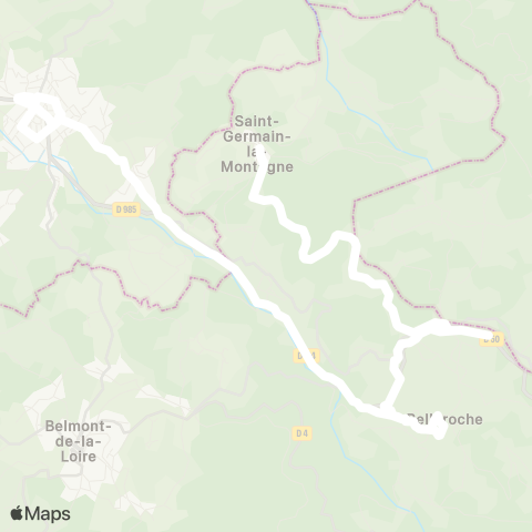 ARA Cars Région Loire St-Germain-la-M. - Chauffailles map