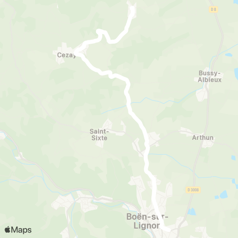 ARA Cars Région Loire Nollieux - Boën map
