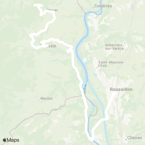 ARA Cars Région Loire Chuyer - Roussillon map