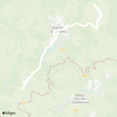 ARA Cars Région Loire Usson-en-Forez - Usson-en-Forez map