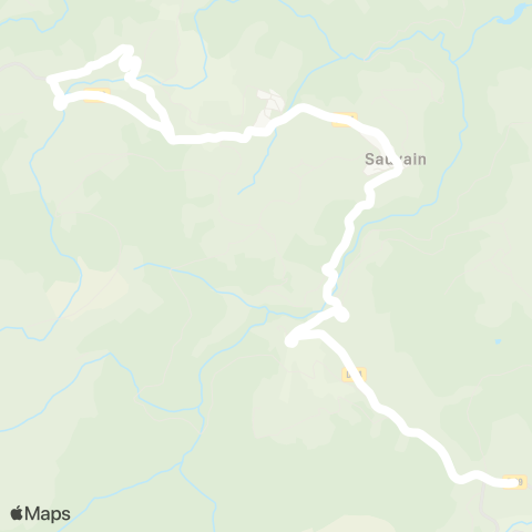 ARA Cars Région Loire Saint-Bonnet-le-Courreau - Sauvain map