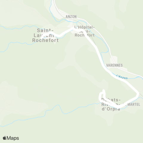 ARA Cars Région Loire St-Laurent-Rochefort - Débats-Rivière-d'Orpra map