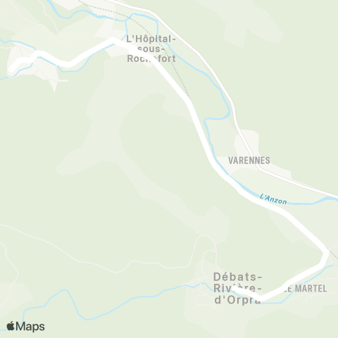 ARA Cars Région Loire Débats-Rivière-d'Orpra - St-Laurent-Rochefort map