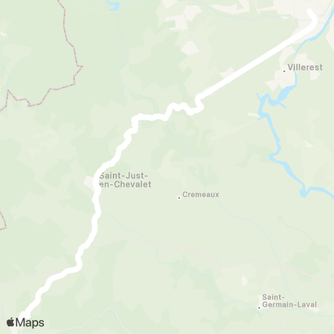 ARA Cars Région Loire Roanne - Noirétable map