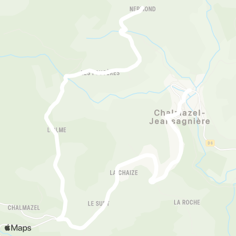 ARA Cars Région Loire Chalmazel - Chalmazel map