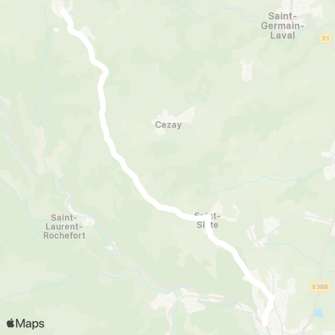 ARA Cars Région Loire Saint-Martin-la-Sauveté - Boën map