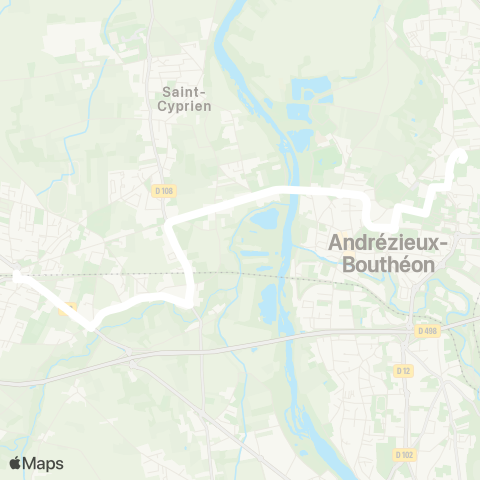 ARA Cars Région Loire Bonson - Andrézieux-Bouthéon map