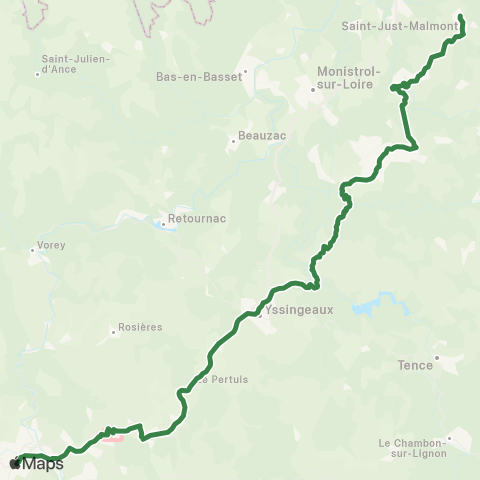 ARA Cars Région Haute-Loire Le Puy en Velay / le Pertuis / Yssingeaux / St Étienne map