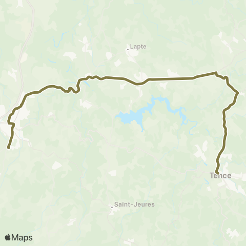 ARA Cars Région Haute-Loire Tence / Yssingeaux map