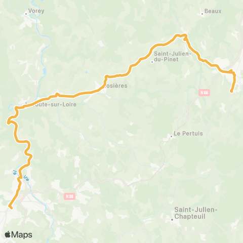 ARA Cars Région Haute-Loire Le Puy-en-Velay / Rosières / Yssingeaux map