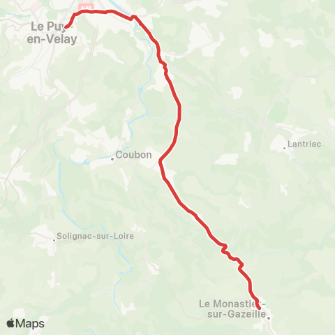 ARA Cars Région Haute-Loire Le Monastier s/ Gazeille / le Puy en Velay map