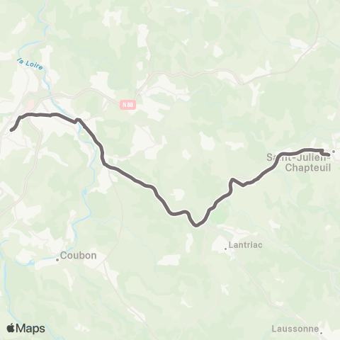 ARA Cars Région Haute-Loire Saint-Julien-Chapteuil / le Puy-en-Velay map
