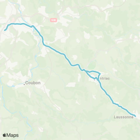 ARA Cars Région Haute-Loire Laussonne / Lantriac / le Puy-en-Velay map