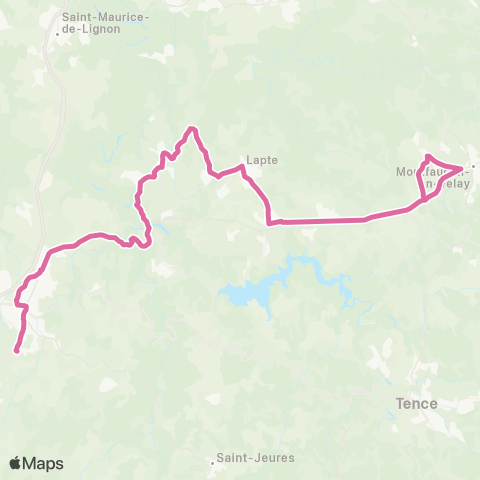 ARA Cars Région Haute-Loire Riotord / Yssingeaux map