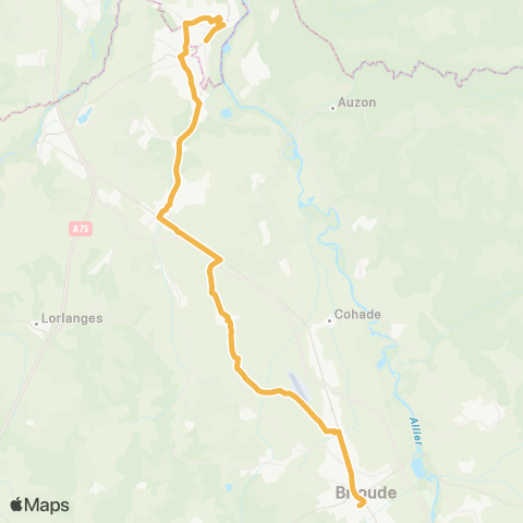 ARA Cars Région Haute-Loire Brioude / Brassac-les-Mines map