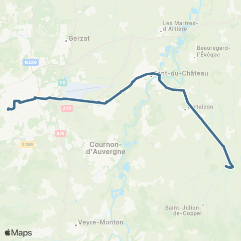 ARA Cars Région Puy-de-Dôme Billom - Clermont-Ferrand map