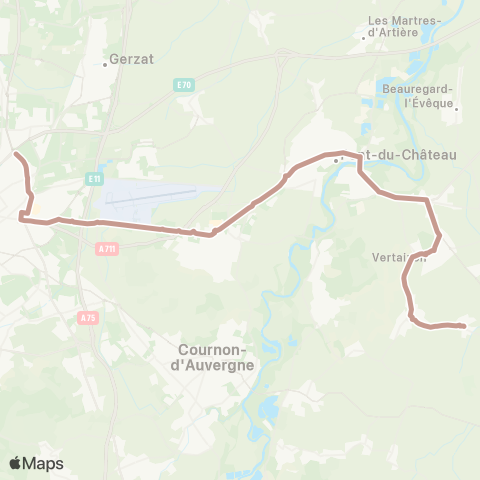 ARA Cars Région Puy-de-Dôme Chas - Vertaizon - Clermont-Ferrand map