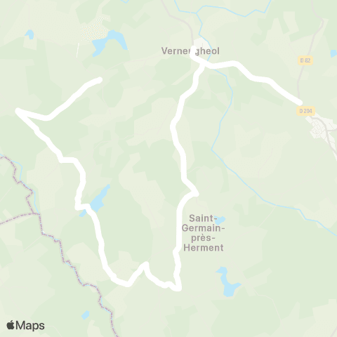 ARA Cars Région Puy-de-Dôme Verneugheol-École Verneugheol-École Herment Rpi map