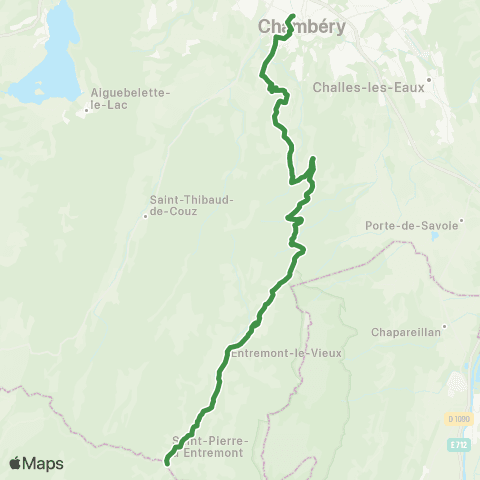 ARA Cars Région Savoie St-Pierre d'Entremont < > Chambéry map