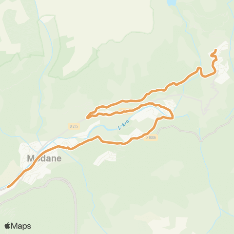ARA Cars Région Savoie Modane < > Aussois map