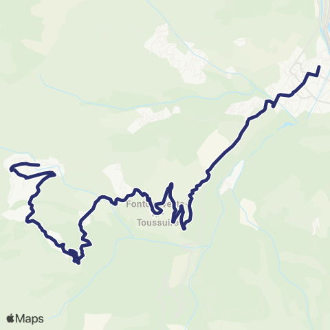 ARA Cars Région Savoie St-Jean de Maurienne < > le Corbier - la Toussuire map