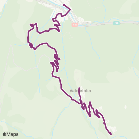 ARA Cars Région Savoie St-Michel de Maurienne < > Valmeinier map