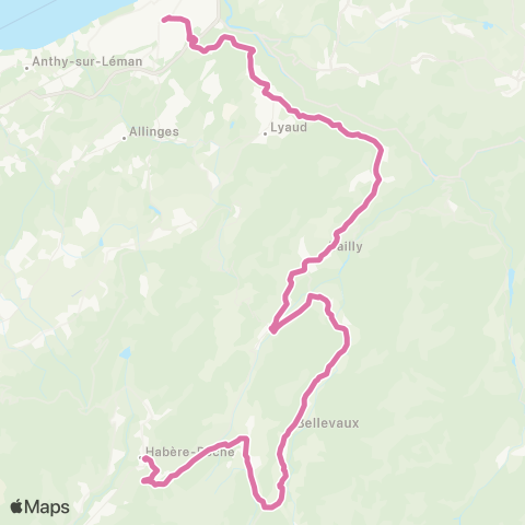 ARA Cars Région Haute-Savoie Habere-Poche - Bellevaux - Thonon-les-Bains map