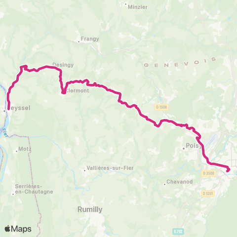ARA Cars Région Haute-Savoie Annecy - Seyssel map
