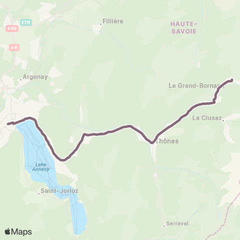 ARA Cars Région Haute-Savoie Annecy - la Clusaz - le Grand-Bornand map