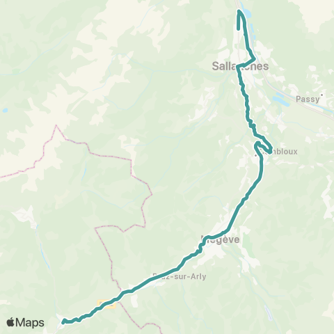 ARA Cars Région Haute-Savoie Sallanches - Praz - Flumet map