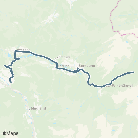 ARA Cars Région Haute-Savoie Cluses - Sixt-Fer-A-Cheval map