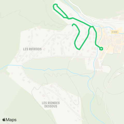 Aravis Bus Gare rout. - Salon des Dames - Les Riondes map