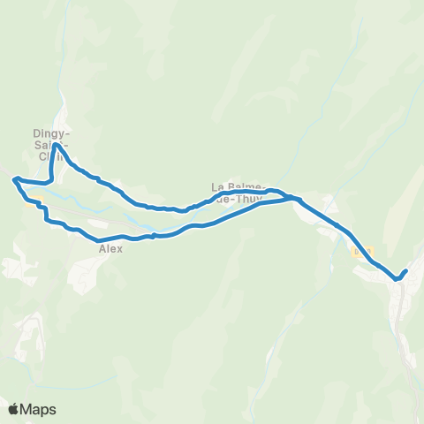 Aravis Bus Thônes - Balme-de-Thuy - Dingy-St-Clair - Alex - Thônes map