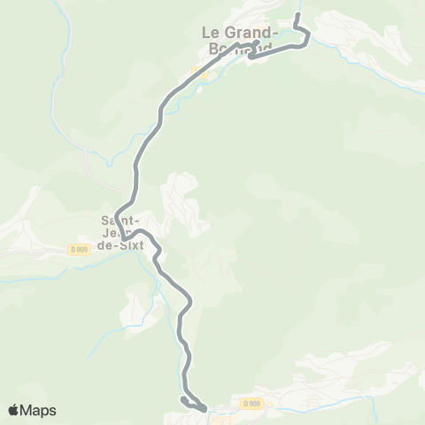 Aravis Bus La Clusaz - St-Jean-de-Sixt - Le Grand-Bornand map