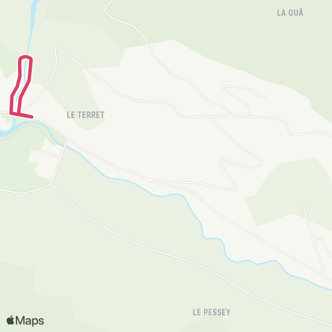 Aravis Bus Télécabines Rosay/Joyère - Pont du Terret - Parking Tardevant map