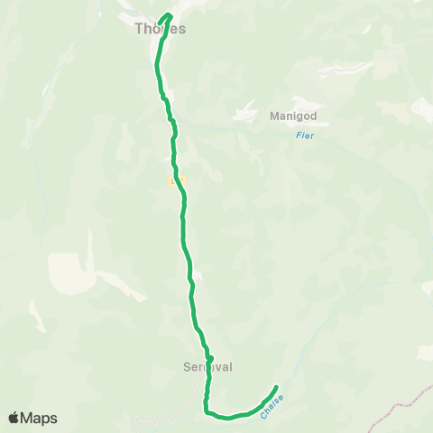 Aravis Bus Le Bouchet-Mont-Charvin - Serraval - Les Clefs - Thônes map