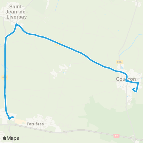 Ariane Courçon - St-Jean-de-Liversay - Ferrières map